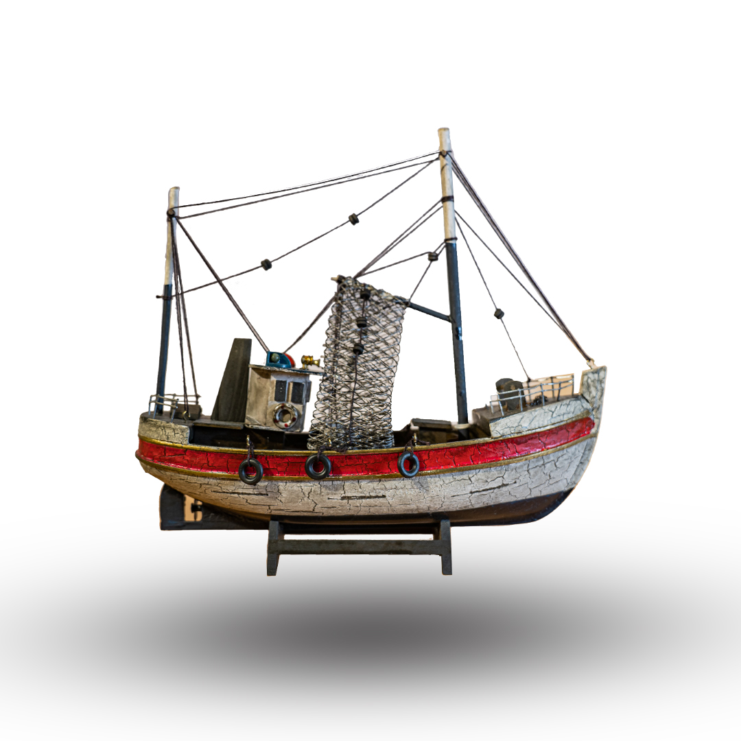 Vintage Harbor Fishing Boat