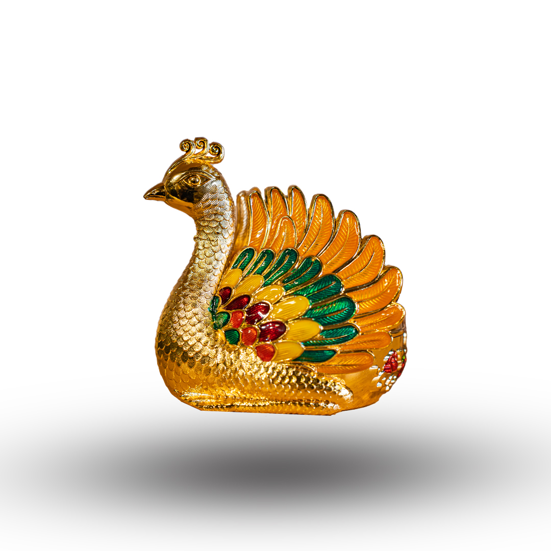 Jeweled Peacock Figurine