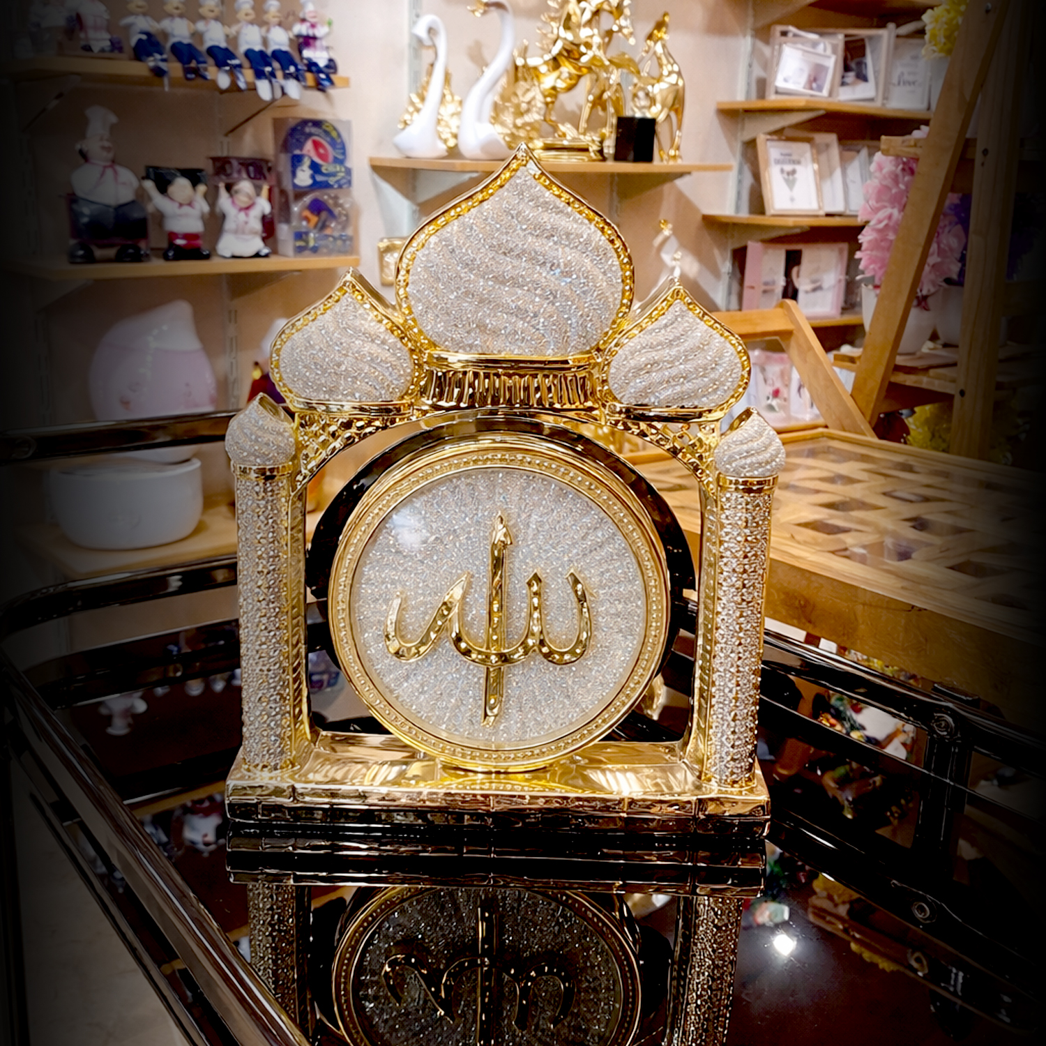 Premium Islamic Gold Allah Table Decor (1 Piece )